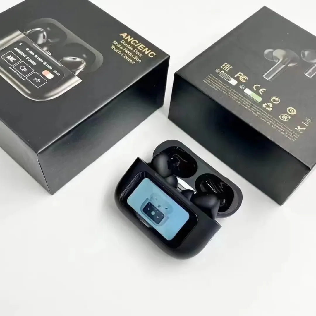 Touch Screen Wireless Earbuds with LED Display & Smart Controls