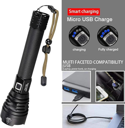 P90 LED Flashlight Rechargeable