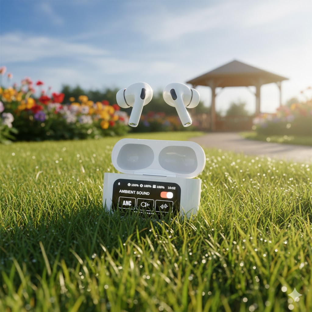 Touch Screen Wireless Earbuds with LED Display & Smart Controls