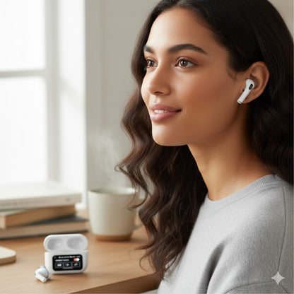 Touch Screen Wireless Earbuds with LED Display & Smart Controls